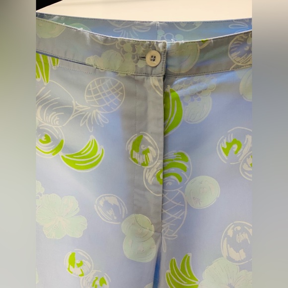Lily Pulitzer Pineapple Print Blue Capri Pant - Picture 5 of 10
